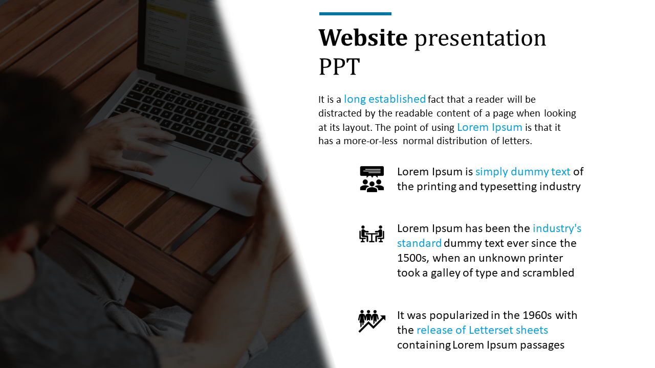 Customized Website Presentation PPT Template Designs